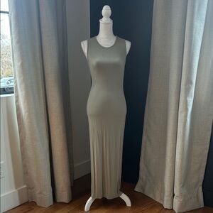 See You Monday Sleeveless Gray Maxi Dress